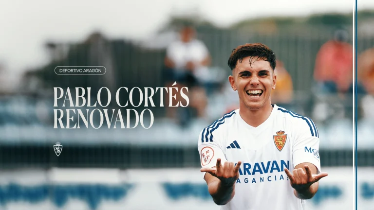 Pablo Cortés renueva su compromiso con el Real Zaragoza