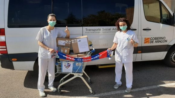 Las peñas oscenses demuestran su solidaridad