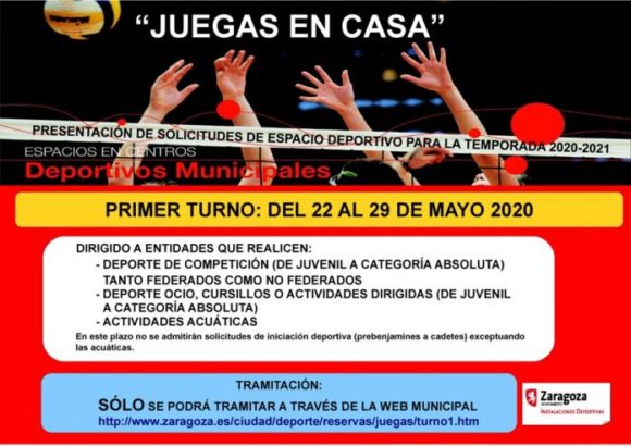 Convocado el plazo para solicitar espacios  deportivos para la campaña 20-21