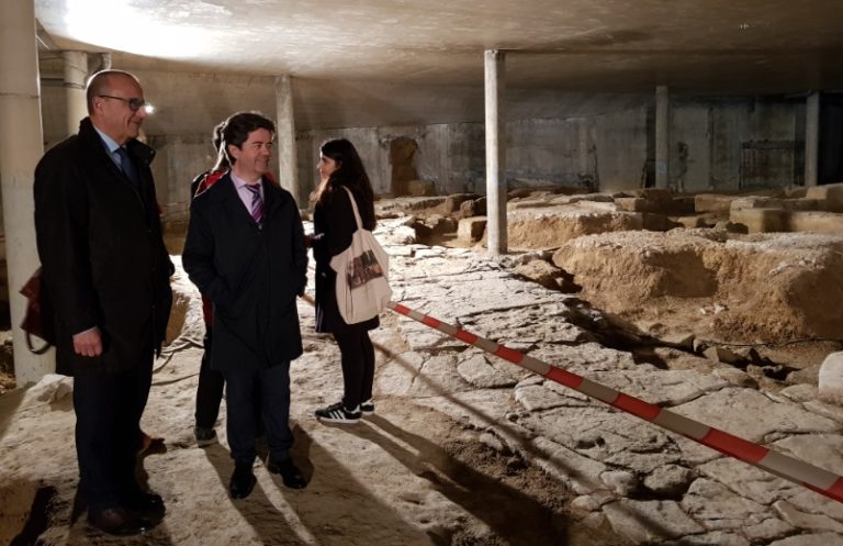 El Gobierno de Aragón inicia el proceso para declarar los restos romanos del Círculo Católico de Huesca como Bien de Interés Cultural