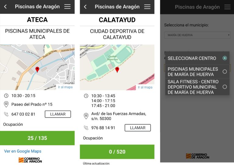 Entra en servicio la ‘app’ para ver en línea el aforo de las piscinas de 60 municipios