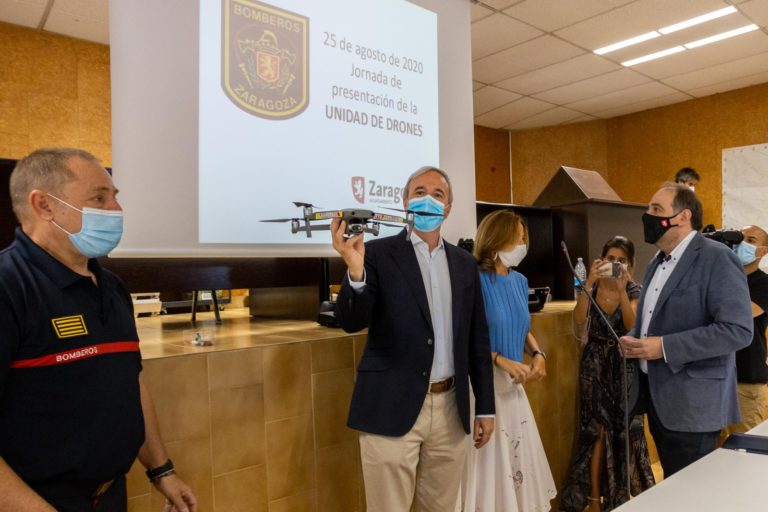 Los Bomberos de Zaragoza crean una nueva unidad de drones para situaciones de emergencia que contará en septiembre con 18 pilotos