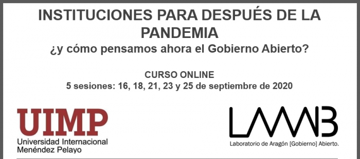 El LAAAB y la Universidad Internacional Menéndez Pelayo impartirán un curso sobre innovación social e instituciones post-pandemia