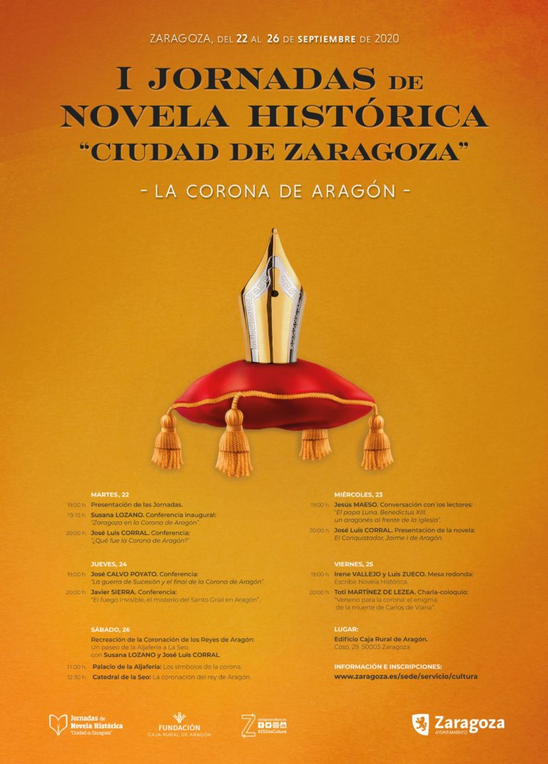 Las primeras Jornadas de Novela Histórica Ciudad de Zaragoza se centrarán en la Corona de Aragón