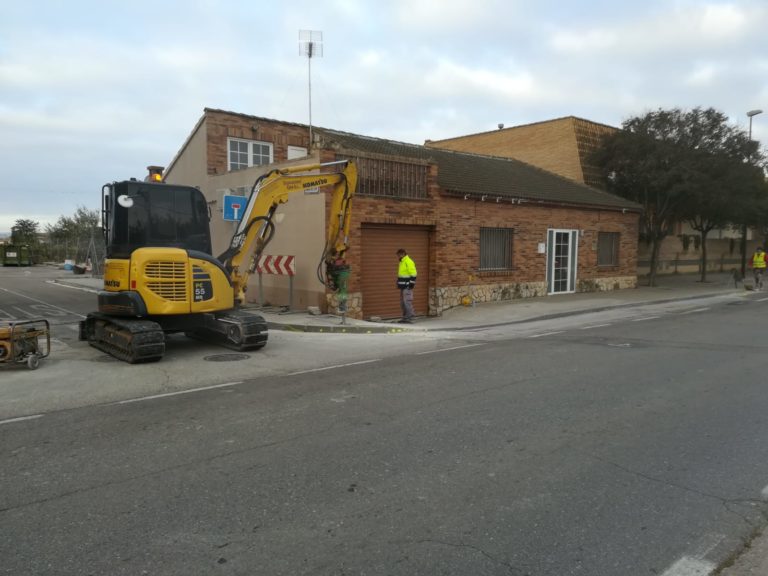 La Diputación de Zaragoza comienza el arreglo de la travesía de Movera, que tiene un plazo de ejecución de dos meses