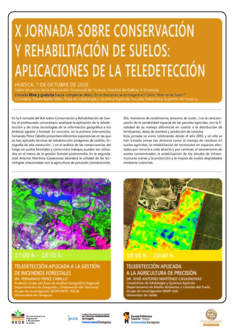 Especialistas universitarios analizan en Huesca las aplicaciones de la teledetección en la gestión de suelos agrícolas o forestales