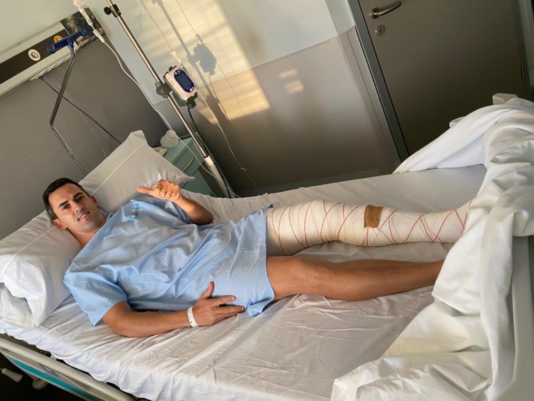 Miguel Linares, operado con éxito de su rotura de ligamento cruzado en la rodilla izquierda