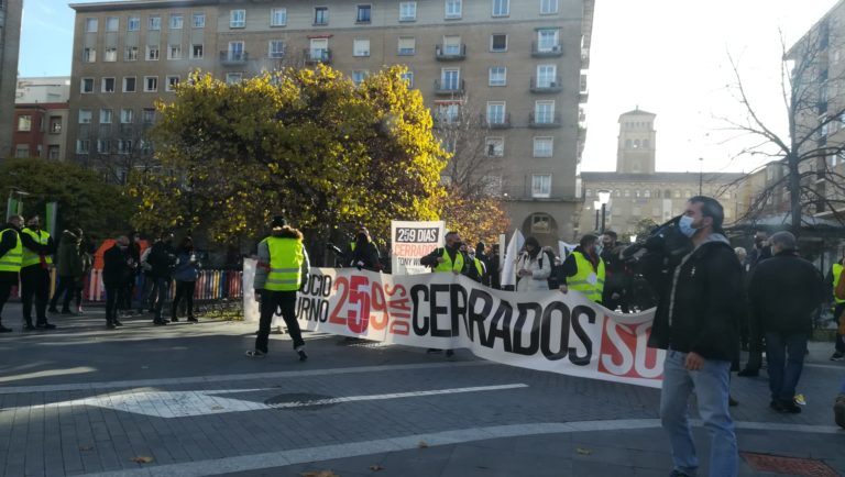La hostelería hace balance de la última concentración en Zaragoza exigiendo medidas para salvar al sector