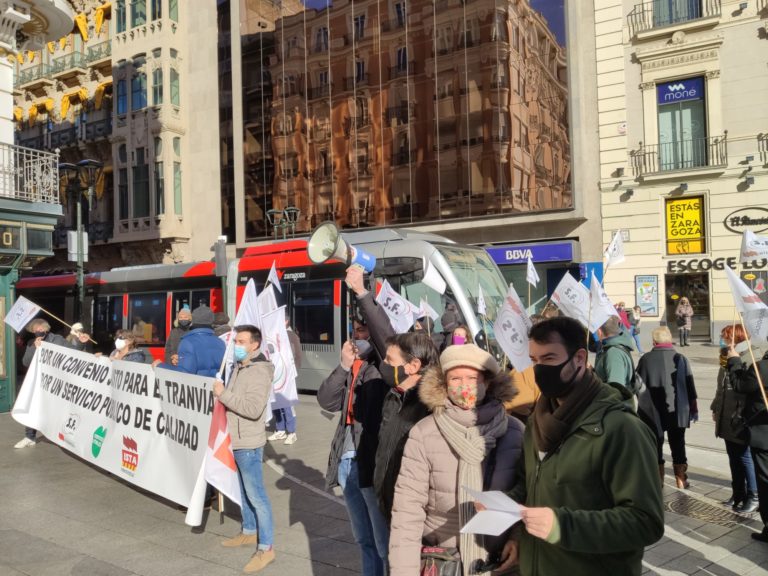 CHA-Zaragoza se reúne con el comité de empresa del Tranvía para apoyar sus reivindicaciones