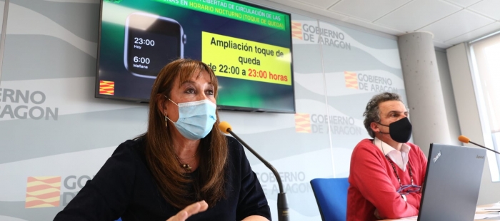 Aragón flexibiliza las restricciones y  amplía el toque de queda a las 23,00 horas en toda la comunidad