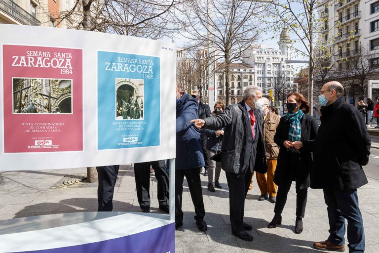 El Paseo Independencia acoge una exposición sobre carteles de la Semana Santa zaragozana