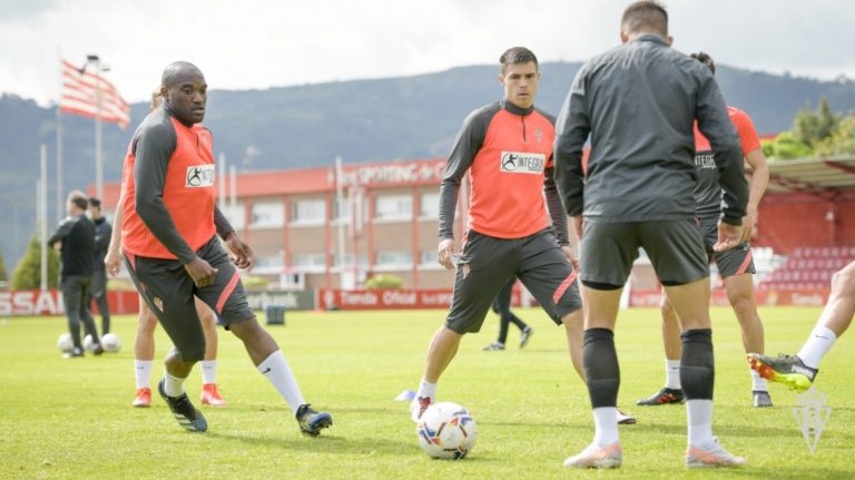 Campuzano y Marc Valiente, ausencias en la sesión del Sporting de Gijón