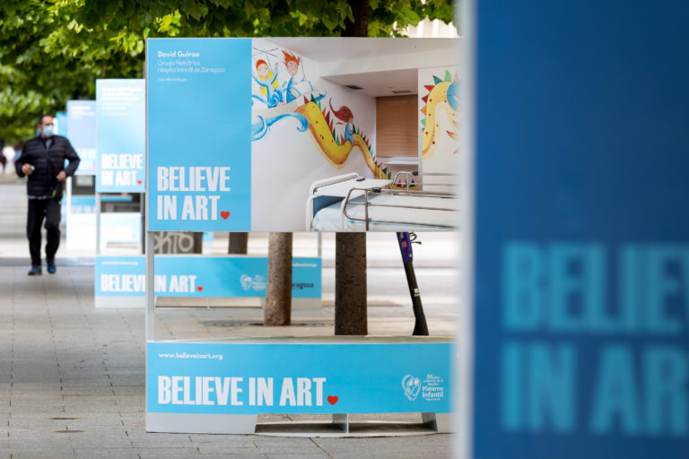 El trabajo de Believe in Art en hospitales se expone en el paseo de la Independencia hasta el 30 de mayo