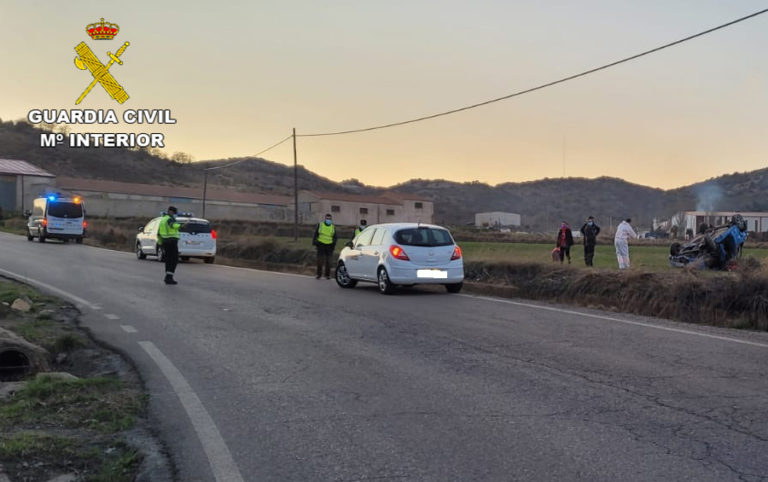 La Guardia Civil de Teruel investiga a un conductor como presunto autor de un delito de lesiones graves, en la Comarca de las Cuencas Mineras