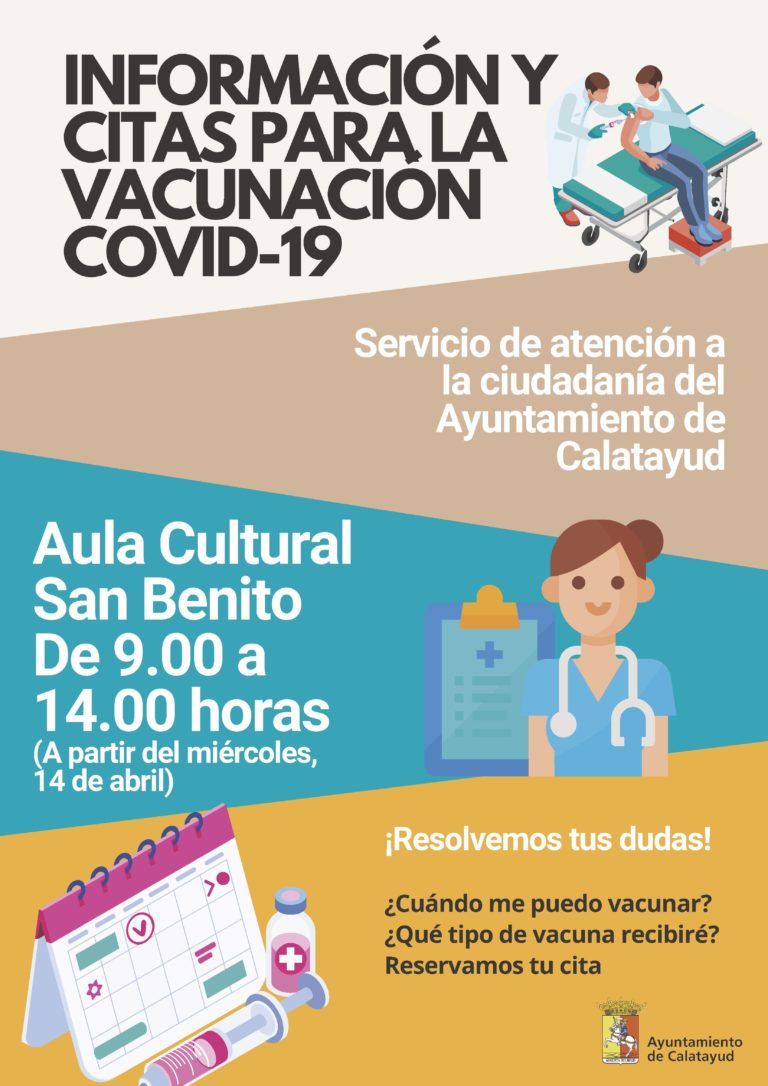 Calatayud abre una oficina de información y cita previa para la vacunación de la COVID-19