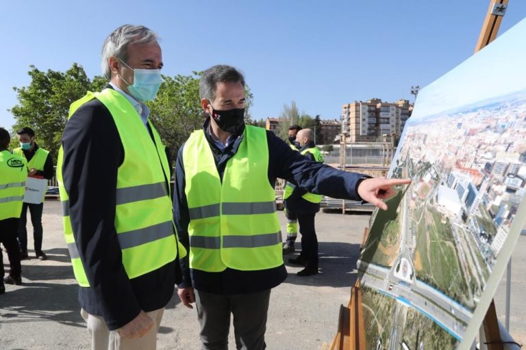 Las obras de prolongación de la avenida Tenor Fleta avanzan a buen ritmo y se concentran sobre el cajón ferroviario