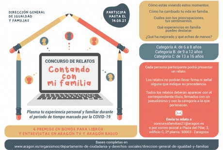 Ciudadanía convoca la segunda edición del Concurso de Relatos Cortos con motivo de la conmemoración del Día de la Familias