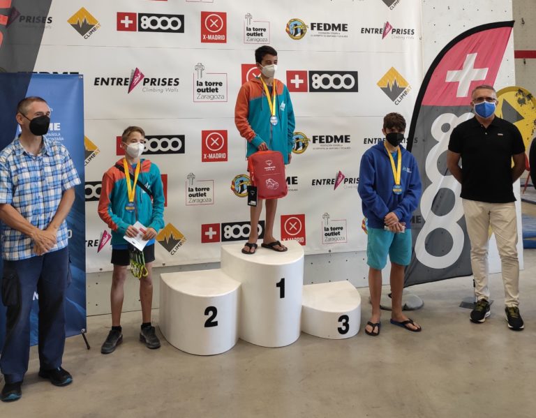 Santiago Oronich, primera medalla de la temporada para el equipo de la FAM en la Copa de España de Escalada de Dificultad