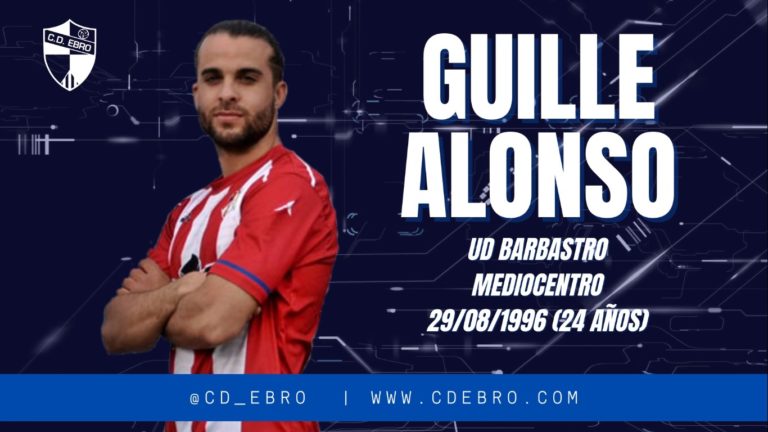 Guille Alonso llega al CD Ebro procedente del Barbastro y se convierte en el tercer fichaje del conjunto arlequinado