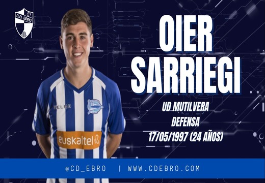 Oier Sarriegi refuerza el lateral derecho del CD Ebro