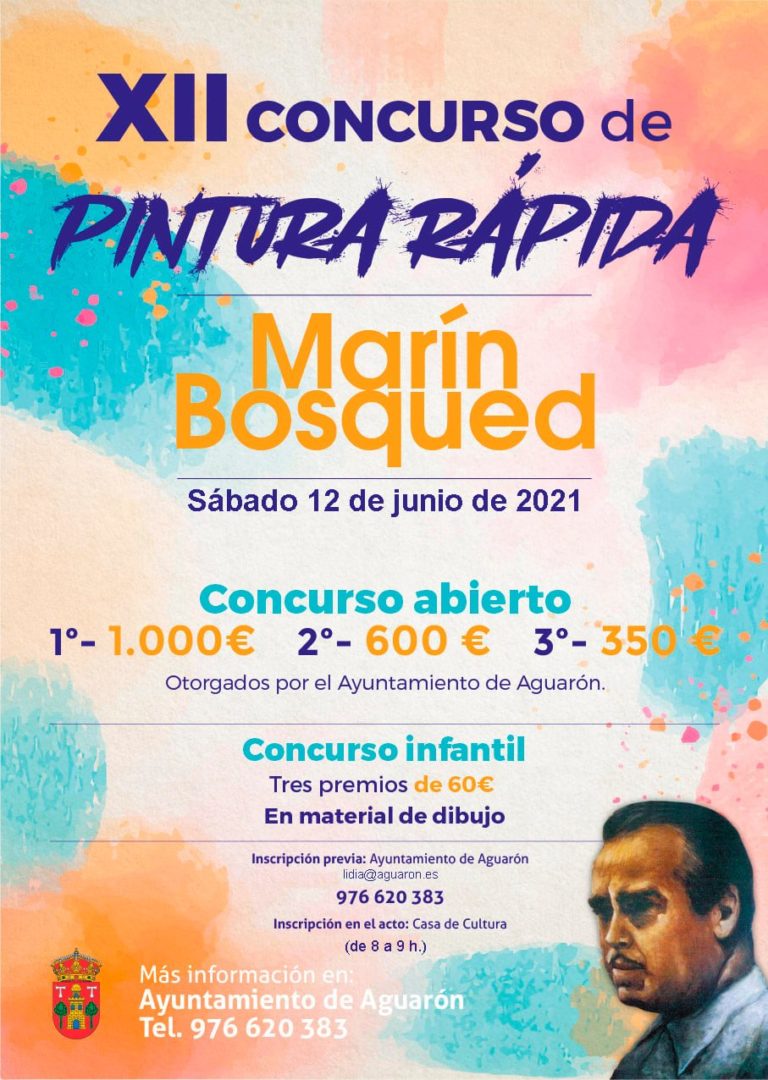 El Concurso de Pintura Rápida Marín Bosqued de Aguarón celebra su duodécima edición