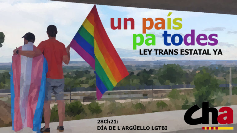 CHA se une a la reivindicación por una Ley Trans estatal e invita a participar en el Día del Orgullo LGTBI