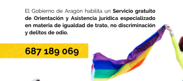 El Gobierno de Aragón habilita un servicio gratuito para atender los delitos de odio por homofobia, orientación sexual o identidad de género El Gobierno de Aragón habilita un servicio gratuito para atender los delitos de odio por homofobia, orientación sexual o identidad de género