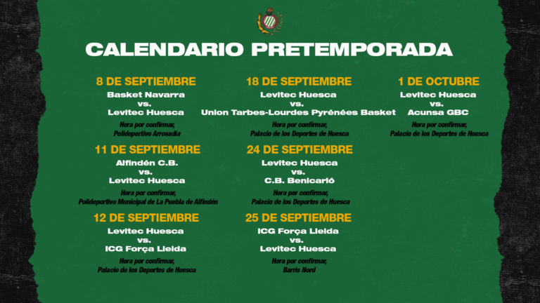 Levitec Huesca disputará siete partidos amistosos en su pretemporada