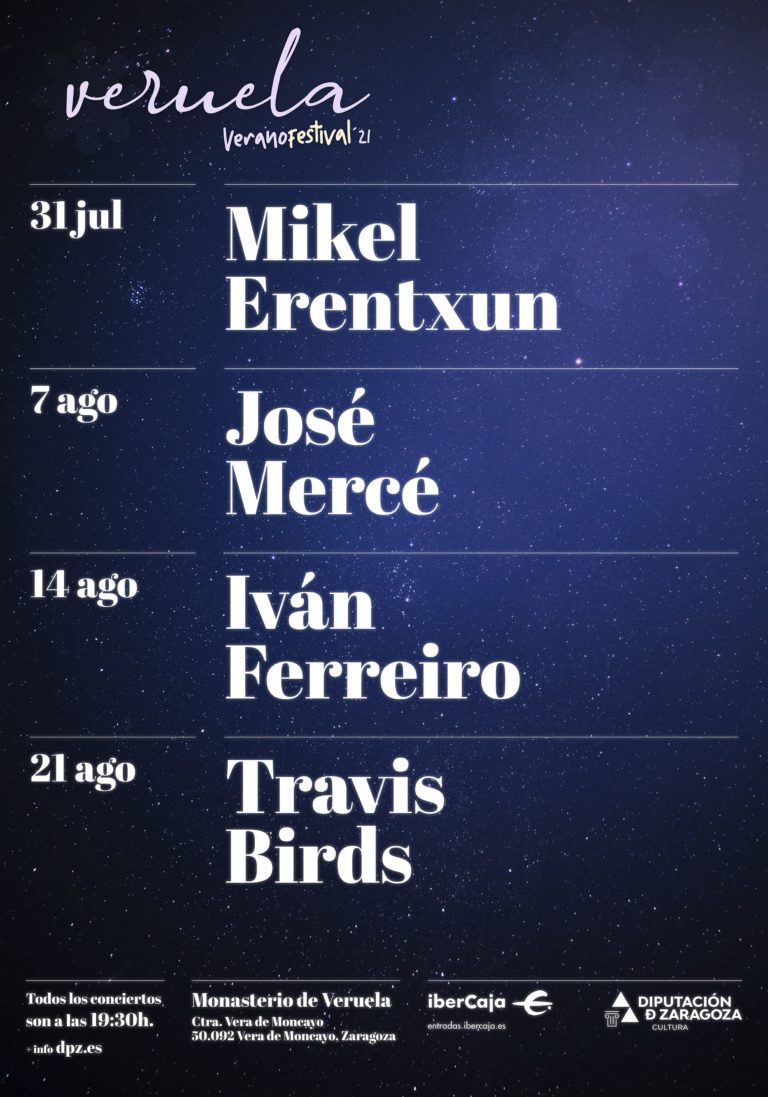 Travis Birds pondrá el broche final al festival Veruela Verano 2021 organizado por la Diputación de Zaragoza