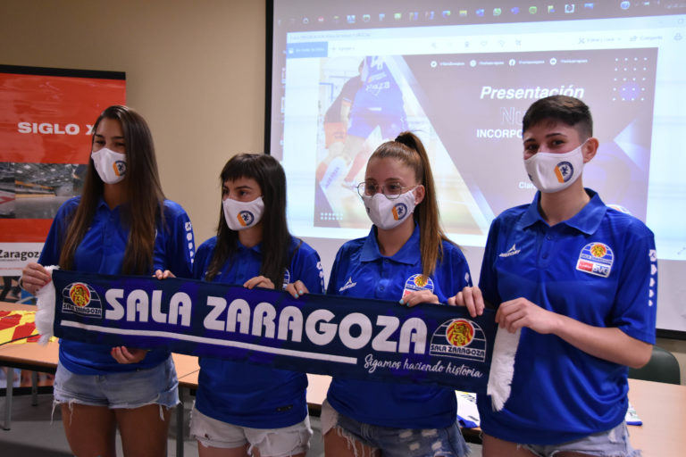 Antía Pérez, Maite García, Clara Rodríguez y Miriam Ruiz presentadas con Sala Zaragoza