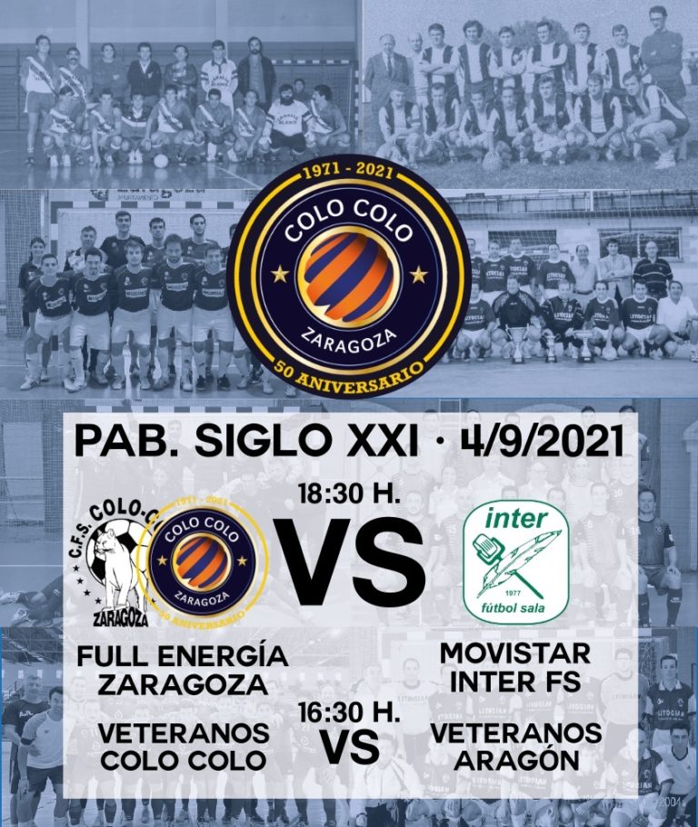 Colo Colo Zaragoza celebra su 50 aniversario este sábado con dos encuentros en el Pabellón Siglo XXI