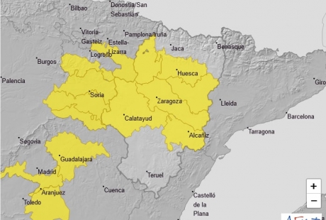 Aviso amarillo por tormentas y temperaturas extremas para el 11 de agosto