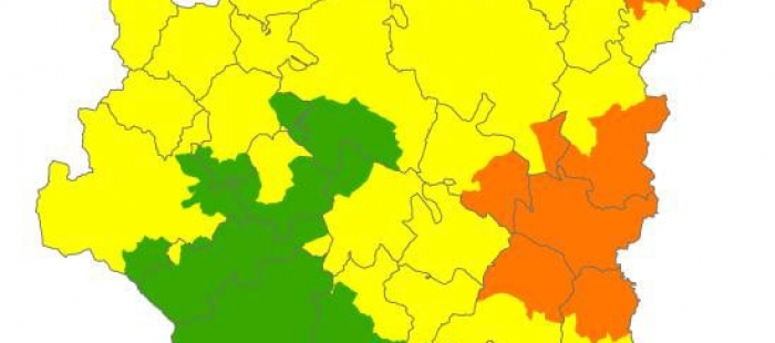 Alerta naranja de peligro de incendios forestales en Bajo Ebro Forestal y Somontano Oriental