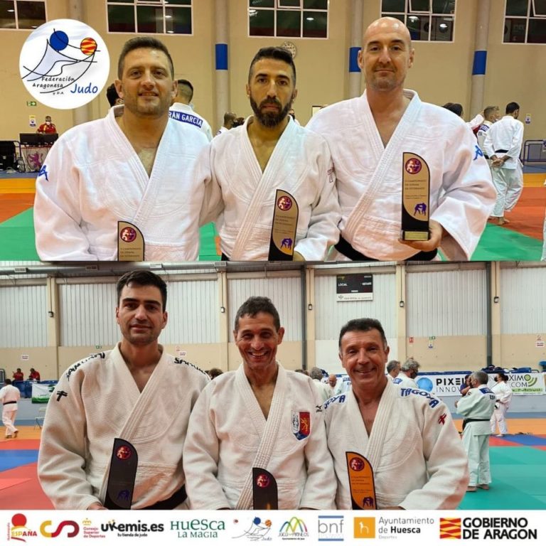 Cuatro bronces y dos platas para los judocas aragoneses en el Campeonato de España de Veteranos