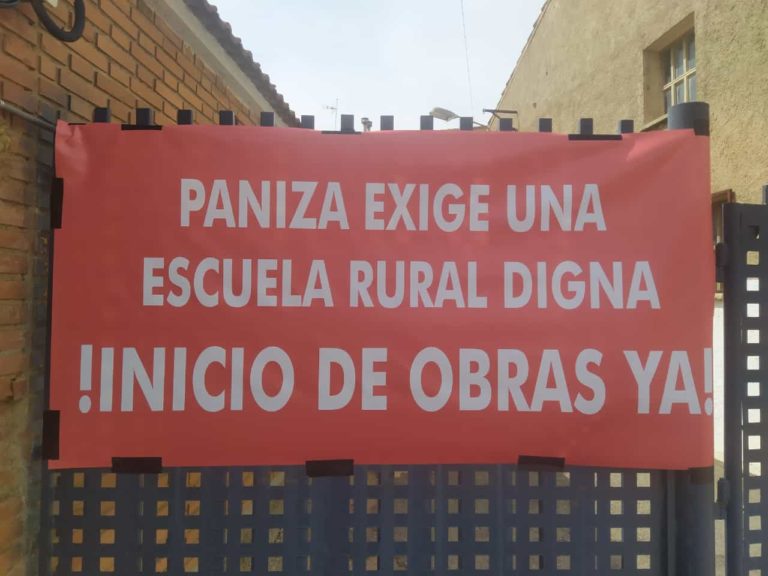 Los vecinos de Paniza se concentrarán este jueves para reclamar a Educación las obras comprometidas en el colegio de la localidad