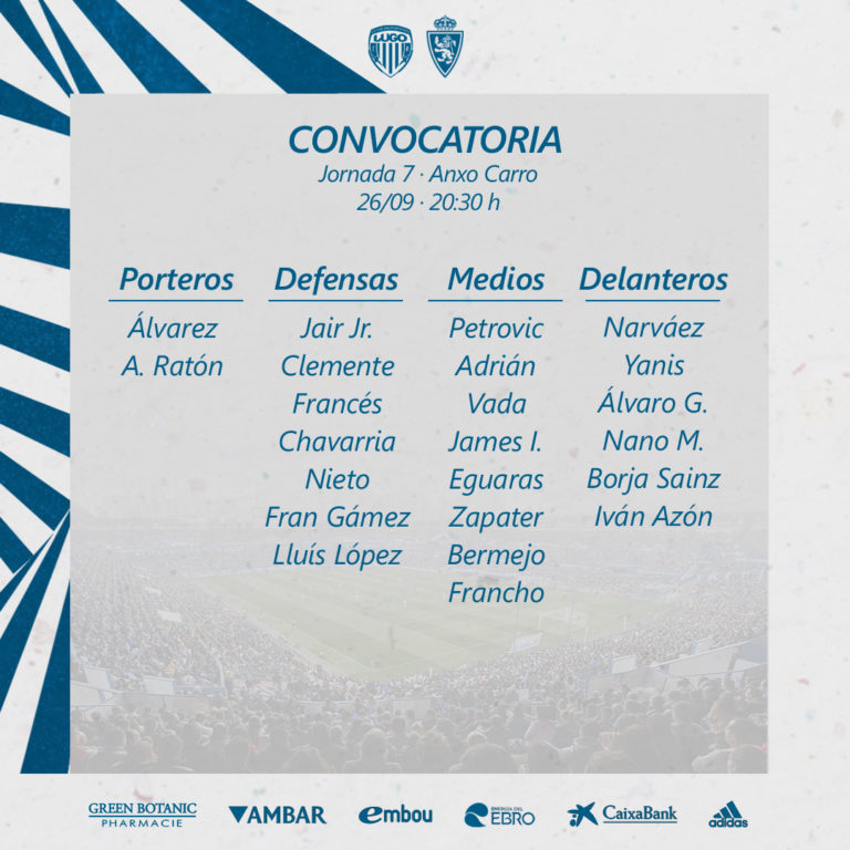 César Yanis se estrena en la convocatoria del Real Zaragoza