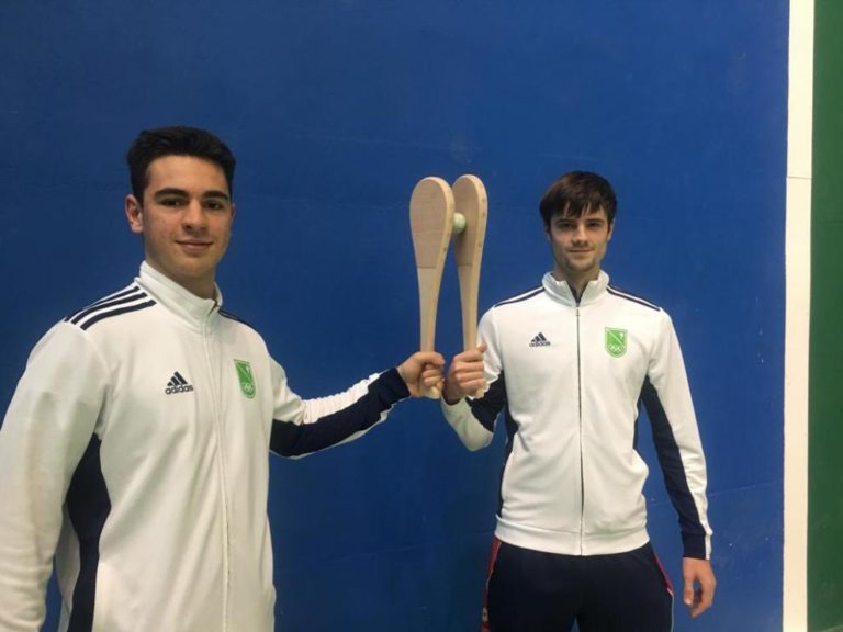 Marcos Pérez y Javier Insausti, de Stadium Casablanca, competirán en el mundial sub 22 de pelota en frontón de 36 metros