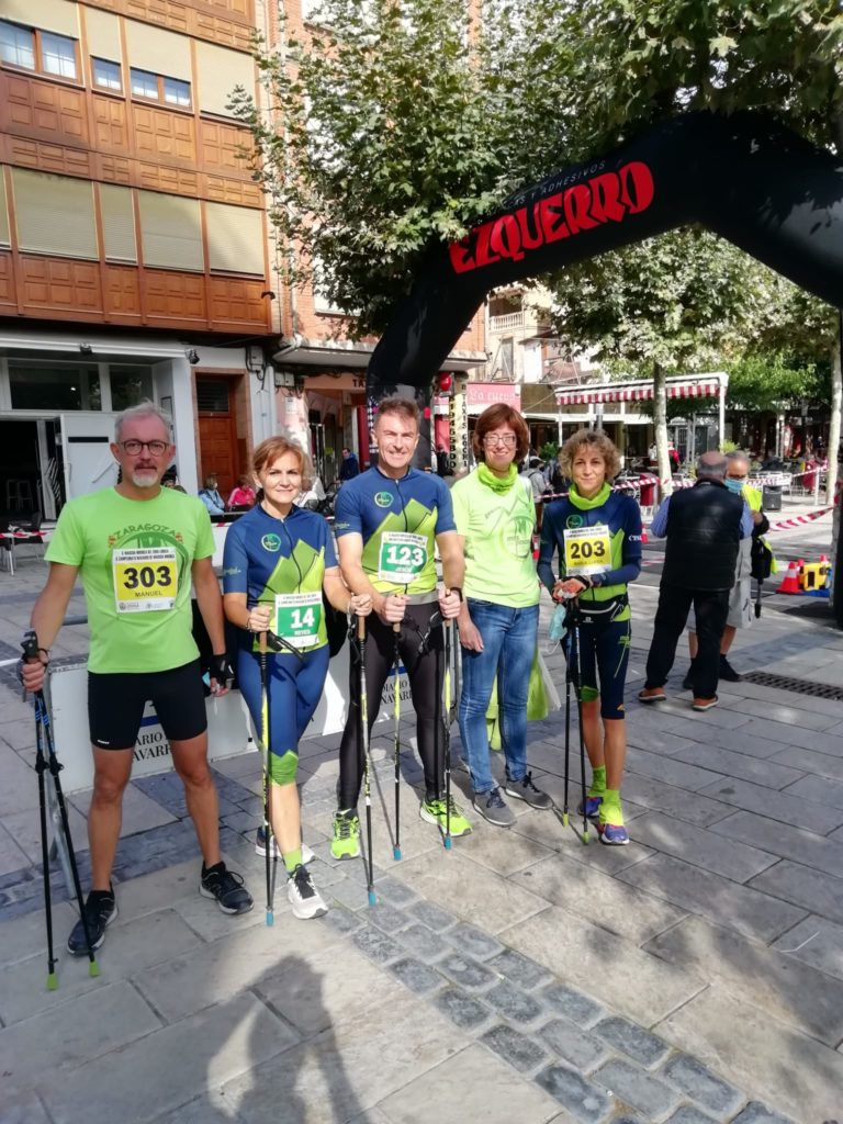 El club aragonés Más que Pasos, presente en la II Competición de Marcha Nórdica del Ebro Villa de Lodosa