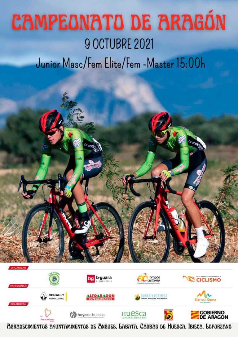 Modificaciones en el Campeonato de Aragón de ciclismo del próximo 9 de octubre celebrado en la Sierra de Guara