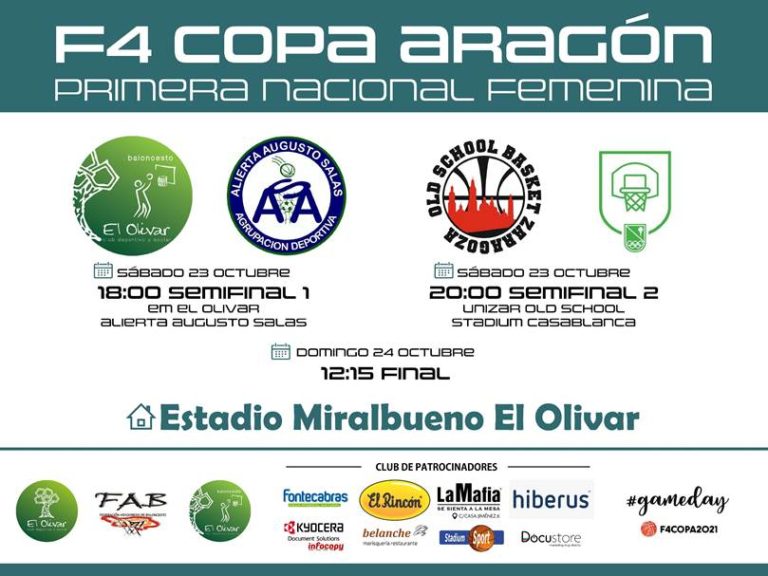 Este fin de semana tendrá lugar en El Olivar la Copa de Aragón de Primera Nacional Femenina de baloncesto