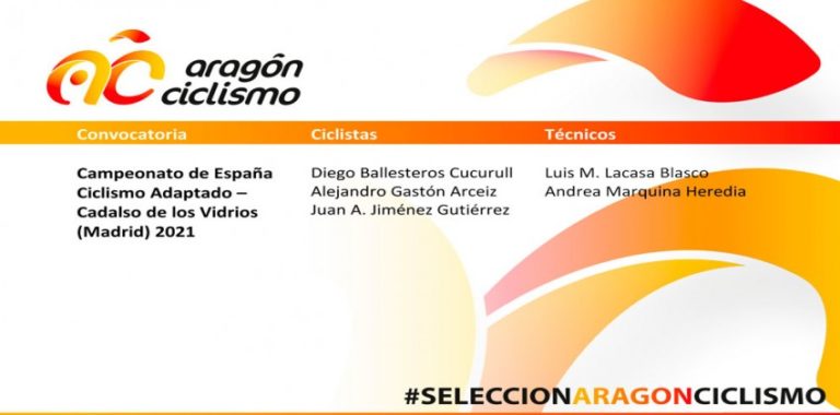 Definida la Selección Aragonesa de ciclismo adaptado que disputará el Campeonato de España de Ciclismo Adaptado de Carretera