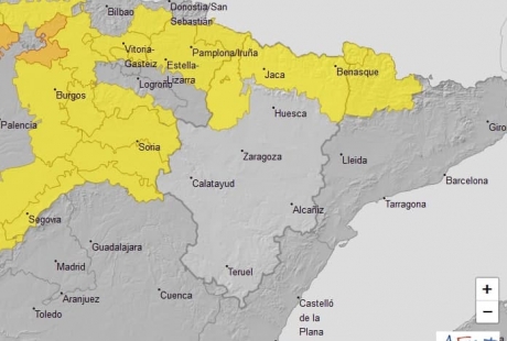 Avisos amarillos por nevadas, vientos y aludes