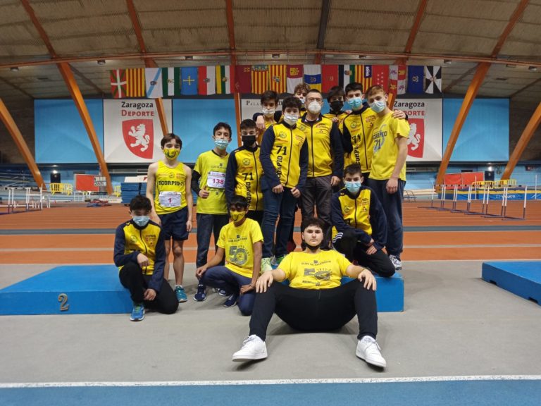 Scorpio 71 se proclama campeón de Aragón en pista cubierta en modalidad masculina y finaliza subcampeón en femenina