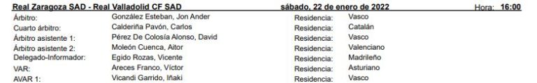 Colegiado asignado para el encuentro contra el Valladolid