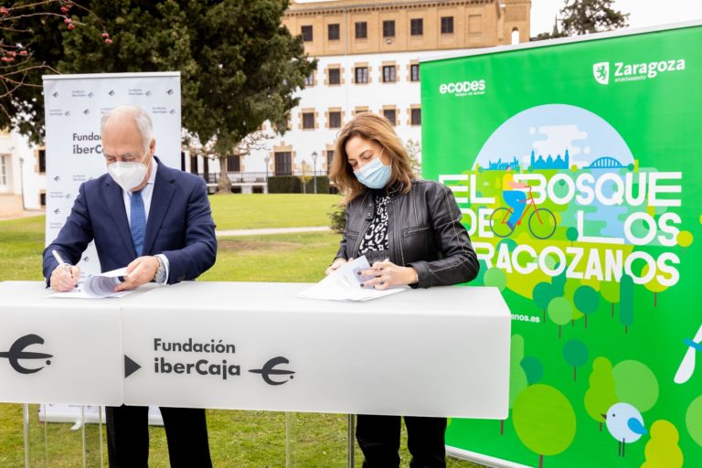 Fundación Ibercaja se suma al proyecto de El Bosque de los Zaragozanos, impulsado por el Ayuntamiento de Zaragoza