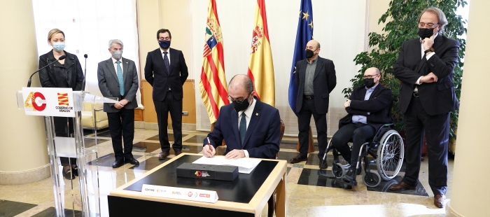 El Gobierno de Aragón suscribe junto a los agentes sociales una declaración institucional para buscar la mejora de la financiación