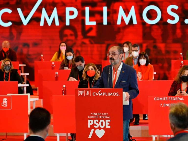 Lambán ratifica en el Comité Federal del PSOE su petición de cese del ministro Garzón.