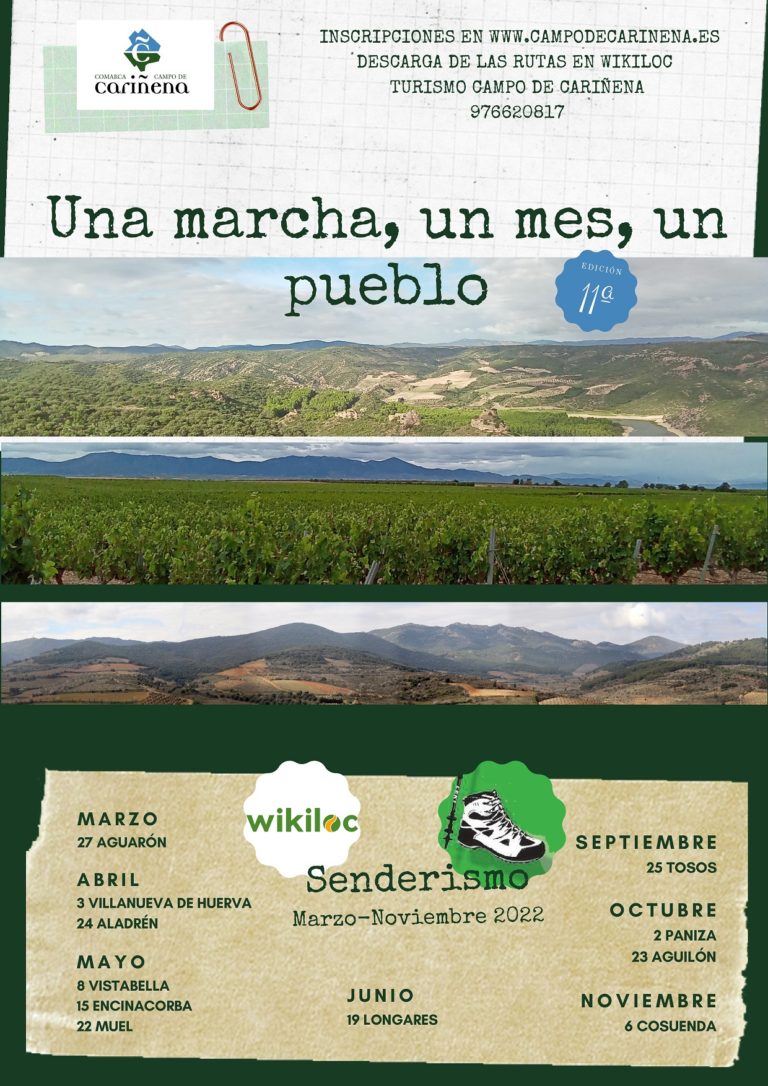 La Comarca Campo de Cariñena afronta la 11ª edición de ‘Una marcha, un mes, un pueblo’