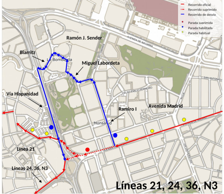 El tramo final de la Avenida Madrid quedará cortado al tráfico desde el jueves para renovar un colector de saneamiento
