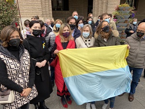 Mar Vaquero participa en la concentración en apoyo de Ucrania
